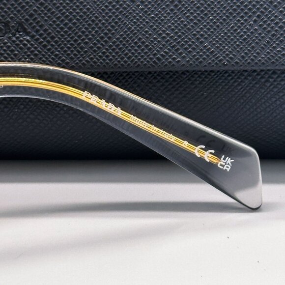 NEW PRADA PRB01V 12R1O1 EYEGLASSES WOMEN TRANSPARENT GRAY EYEWEAR VPR B01 12R1O1 - Picture 8 of 9